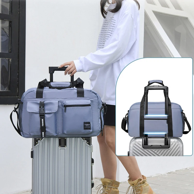 Yoga Fitness Bag - กระเป๋าฟิตเนสขนาดใหญ่กีฬากระเป๋าถือผู้หญิงแห้งเปียกรองเท้ากระเป๋าไหล่เดี่ยว Crossbody ว่ายน้ําโยคะยิมกระเป๋าเป้สะพายหลัง Duffel
