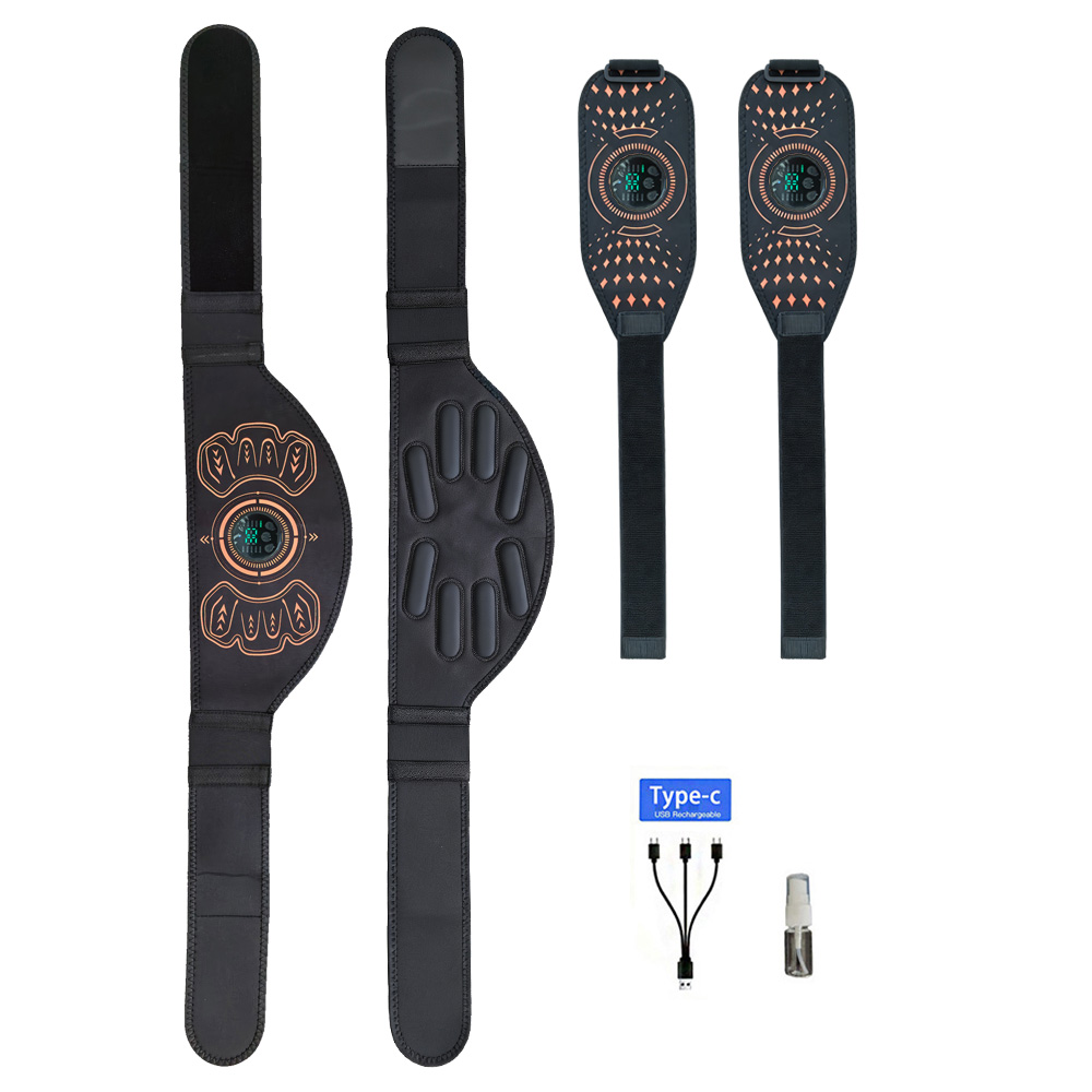 Weight Lifting Belt - เข็มขัดฟิตเนสอัจฉริยะ เครื่องกระชับกล้ามเนื้อหน้าท้อง ชาร์จผ่าน USB อุปกรณ์นวดเอวสำหรับออกกำลังกายที่บ้าน อุปกรณ์ฟิตเนสสำหรับผู้ชายและผู้หญิง