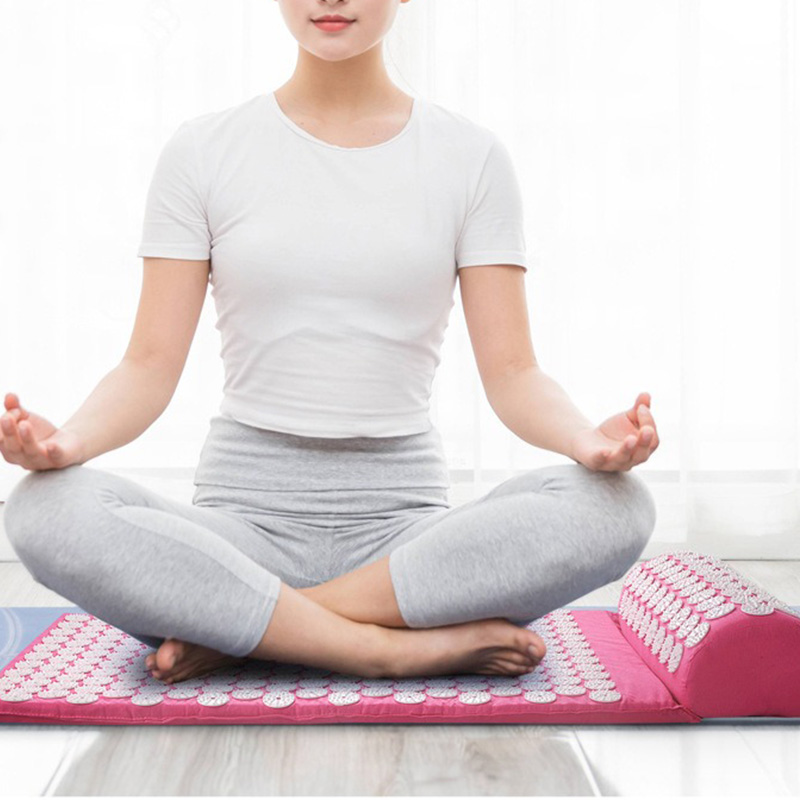 Yoga Fitness Tapis - แผ่นรองนวดกดจุด ชาคติ แมท พร้อมเข็มนวด บรรเทาอาการปวด คอ