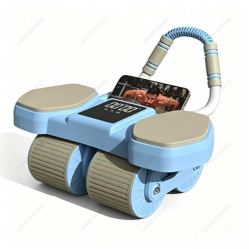 Ab Wheel Roller - ล้อบริหารหน้าท้องอัจฉริยะ 4 ล้อ พร้อมระบบเด้งกลับอัตโนมัติ และที่รองรับข้อศอกสองชั้น สำหรับผู้ชายและผู้หญิง