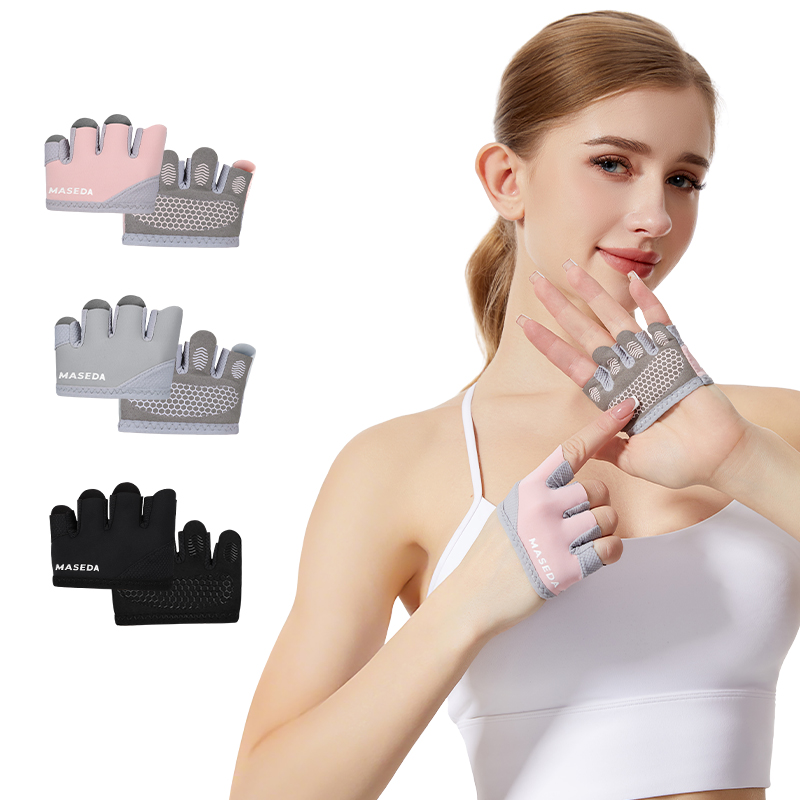 ถุงมือฟิตเนสแบบไร้นิ้วคู่หนึ่ง - Yoga Fitness Pilates บทวิจารณ์และราคา