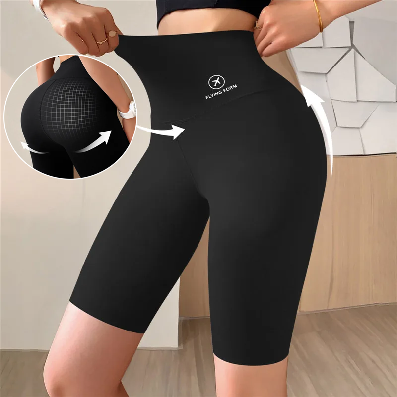 กางเกงขาสั้นออกกำลังกายเอวสูงส - Yoga Daily Fitness บทวิจารณ์และราคา