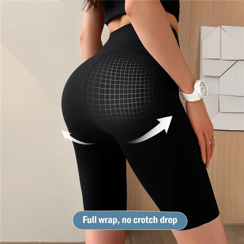กางเกงขาสั้นออกกำลังกายเอวสูงส - Yoga Daily Fitness บทวิจารณ์และราคา