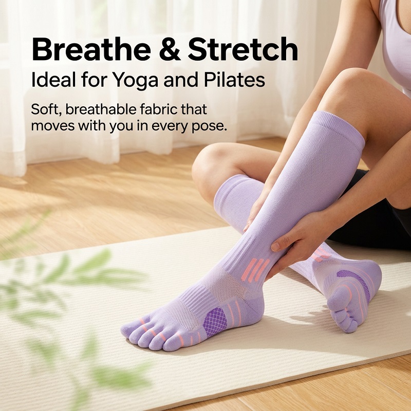 ถุงเท้ายาวสำหรับออกกำลังกายฤดู - Yoga Fitness Usa บทวิจารณ์และราคา
