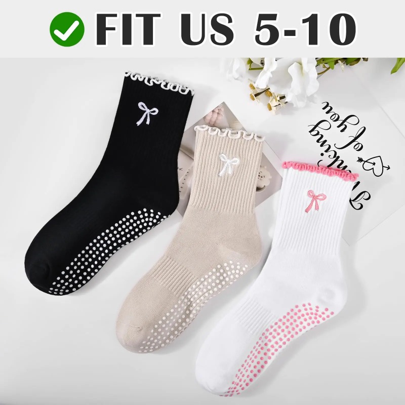 ถุงเท้าโยคะมืออาชีพ สายรัดผ้าฝ - Yoga Fitness Usa บทวิจารณ์และราคา