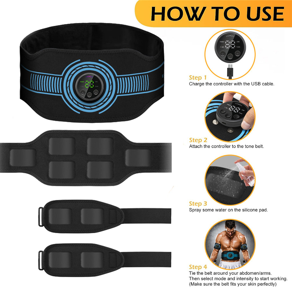 USB ชาร์จเทรนเนอร์กล้ามเนื้อหน - Weight Lifting Belt บทวิจารณ์และราคา