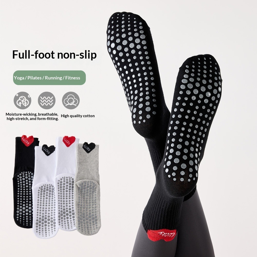 ถุงเท้ากีฬาผู้หญิงแบบยาวครึ่งน - Yoga Fitness Pilates บทวิจารณ์และราคา