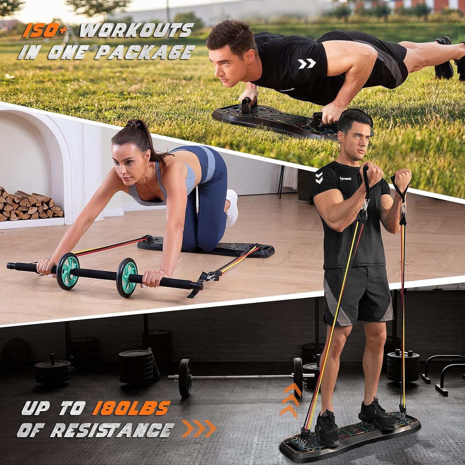 LALAHIGH แผ่นออกกำลังกายแบบพับ - Ab Wheel Roller บทวิจารณ์และราคา