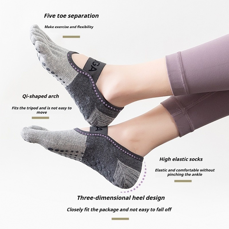 ถุงเท้าพิลาทิสกันลื่นแบบห้านิ้ - Yoga Fitness Pilates บทวิจารณ์และราคา