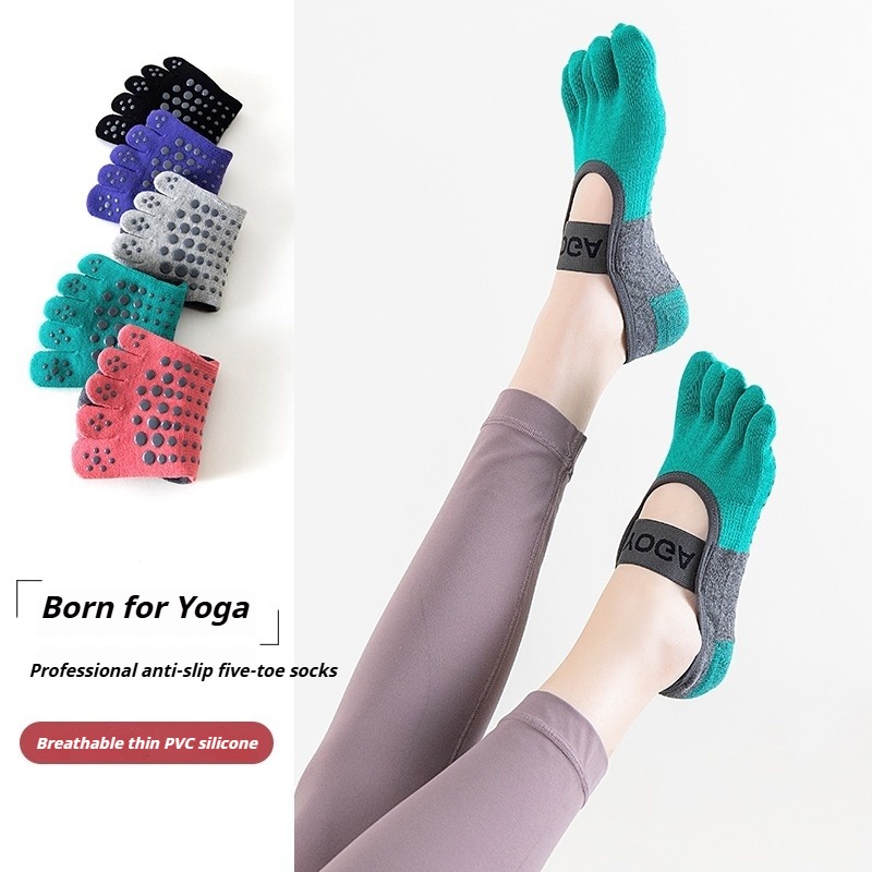 ถุงเท้าพิลาทิสกันลื่นแบบห้านิ้ - Yoga Fitness Pilates บทวิจารณ์และราคา