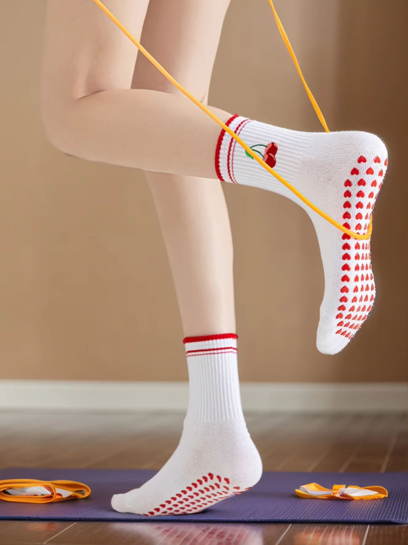 1 คู่ถุงเท้าโยคะมืออาชีพสำหรับ - Yoga Fitness Pilates บทวิจารณ์และราคา