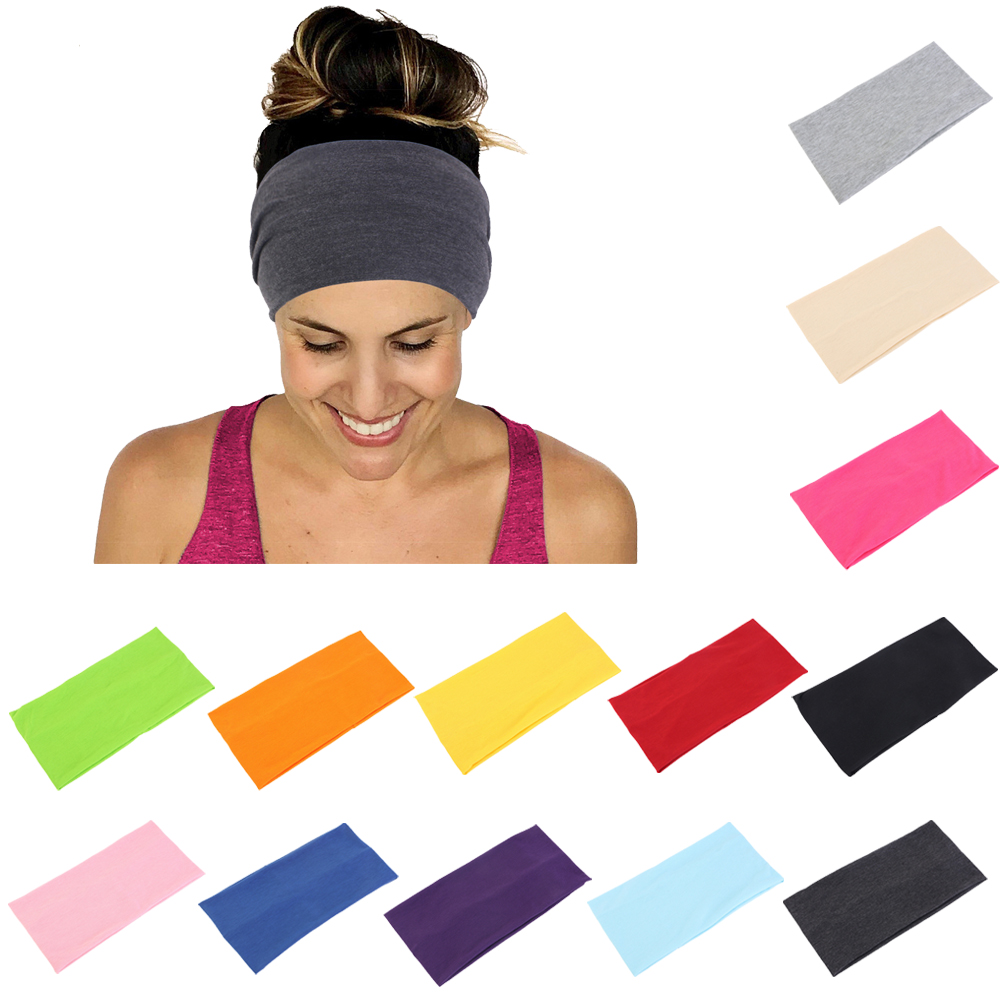 ที่คาดผมสีพื้นแบบยืดหยุ่นสำหรั - Yoga Daily Fitness บทวิจารณ์และราคา